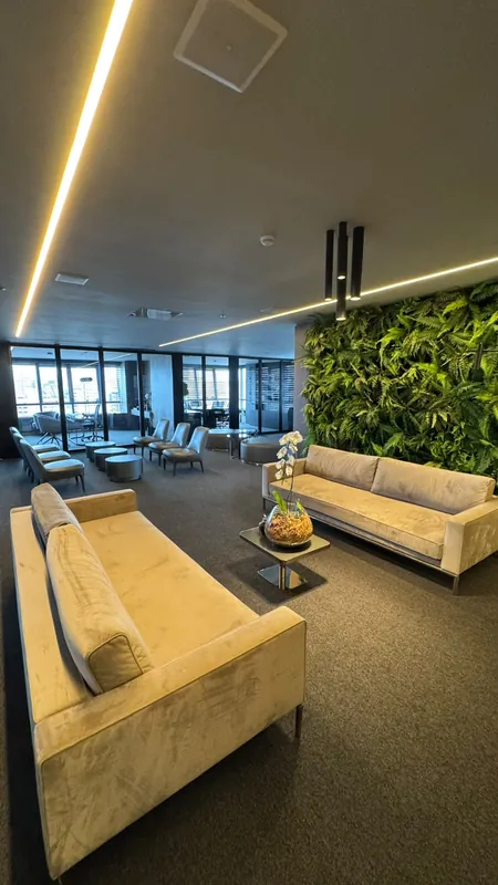 Lounge e sofás higienizados